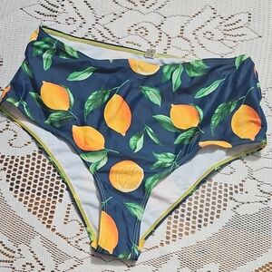 NWT Lemon Print Bikini Bottom